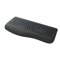 Clavier sans fil ergonomique OEM neuf avec interrupteur à ciseaux, rechargeable, double mode 2.4G BT, design divisé pour le bureau