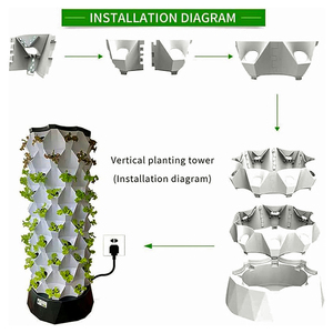 Sistemas de Cultivo Verticales para Plantas de Interior, Sistema Completo de Cultivo Hidropónico y Aeropónico en Columna para Jardín Doméstico - Product Image 6