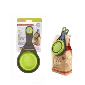 <strong>Pet</strong> <strong>Food</strong> Scoop-Collapsible Folding Silicone Sealing <strong>Clip</strong> Measuring Cup for <strong>Pets</strong> Dogs-1/2 Cup - Product Image 2