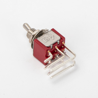 6MM DPDT interrupteur à bascule sur 6 broches petit interrupteur à bascule PCB montage interrupteur à bascule à Angle droit 2 gangs pour moto automobile