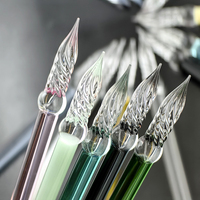 Stylo en verre artisanal en borosilicate, cadeau, vintage, signature, calligraphie, cristal, stylo à encre à tremper pour écrire, dessiner, décorer