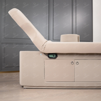 Table de massage électrique de luxe moderne pour hôtel et spa, 1 moteur, en cuir PU, capacité 300 kg, couleur personnalisable, pour salon commercial