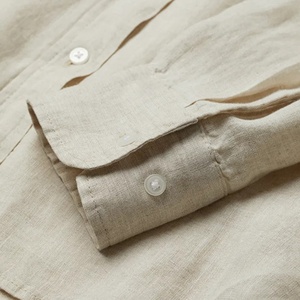 Camisa de Lino Ligera y Transpirable de Alta Calidad para Mujer, Casual, Beige, Blanca, Manga Larga, de Lujo, con Botones - Product Image 6