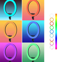 Tolifo 19 pouces RGB Beauté Ringlight Vidéo Selfie LED 18 pouces Anneau Lumière pour Faire up Diffusion En Direct