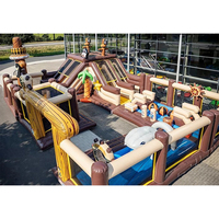 Parc gonflable chaud de bateau de pirate grand parc gonflable d'enfants de château sautant de videur gonflable pour l'événement extérieur
