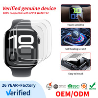 Protection d'écran personnalisée pour Apple Watch Series 12 42mm 46mm, film EPU souple ultra-transparent, couverture intégrale, auto-réparation des rayures