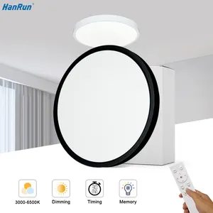 3000K/4000K/6000K Indoor Home Living Room Bedroom Round Ultra Thin Led Ceiling Lighting Dimmable Remote Control Led Ceiling Lamp