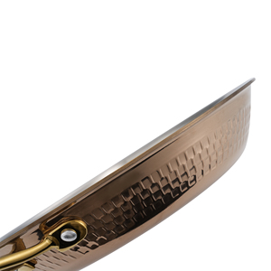 Poêles en acier inoxydable triple couche sans revêtement, dimensions 8/10/12 pouces, ustensiles de cuisine pour frire - Product Image 3