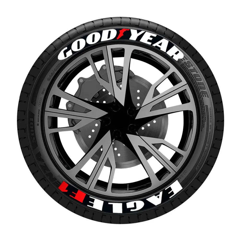 자동차 타이어 문자 스티커, 개인화 된 3 차원 수정 타이어 스티커, PVC 부드러운 고무 자동차 스티커