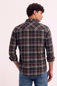 Camisa Oxford a Cuadros para Hombre, Algodón, Corte Slim, Casual, Formal, Manga Larga, Calidad de Exportación, Proveedor Mayorista - Product Image 2