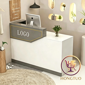 Mostrador de Recepción Minimalista Moderno y Duradero de MDF Ecológico para Tienda de Ropa, Salón de Belleza, Supermercado, Hospital, Hotel, Centro Comercial - Product Image 1