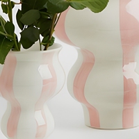 Vase en céramique Art Déco avec glaçure transparente pour la décoration de table intérieure/extérieure