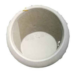 Nuevos Materiales de Construcción de Piedra, Macetas Redondas de Hormigón GRC Personalizables para Proyectos Municipales - Product Image 1
