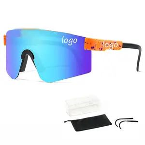 2022 недорогие уличные велосипедные брендовые Непродуваемые спортивные солнцезащитные очки с логотипом под заказ для вождения и бега UV400