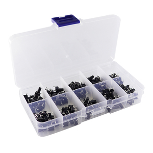 Kit de 100 interrupteurs tactiles 6x6, 10 modèles, hauteur : 4,3 mm à 13 mm, micro-interrupteur DIP 4P, interrupteur à clé 6x6 - Product Image 1