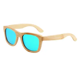 Occhiali da sole da donna in bambù polarizzati fatti a mano personalizzati occhiali da sole da uomo retrò classici con sfumature quadrate montatura per occhiali ecologica 2021