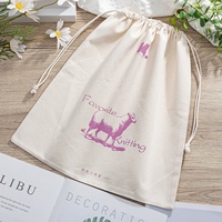 Pochette en toile naturelle écologique avec cordon de serrage, sac cadeau en toile de coton imprimé sur mesure pour accessoires de tricot