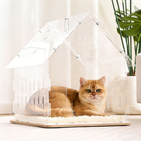 Offre Spéciale : Enclos pour chat en acrylique personnalisé, niche transparente pour chien, cage pour animaux de compagnie, présentoir moderne d'intérieur pour petits animaux, écologique