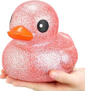 Promotional Eco Friendly 5 Inch Custom Big Bath <b>Duck</b> With Logo Baby Shower Party Gift Multi Color Glitter <b>Funny</b> <b>Rubber</b> <b>Duck</b> Toys - Product Image 6