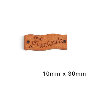Botão De Madeira "Hand Made" Tags Madeira Costura Acessórios para Roupas Handmade Scrapbooking Artesanato DIY - Product Image 6