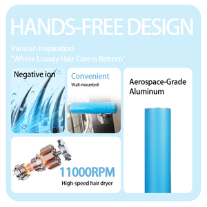 Sèche-cheveux ionique pliable élégant et compact de 1200 W pour hôtel et usage domestique, appareil confortable et facile à utiliser pour les personnes âgées et les membres de la famille - Product Image 1