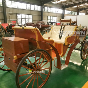 Calèche de tourisme de style royal européen à 4 roues, chariot victorien vintage pour sites touristiques, parcs à thème et événements de mariage - Product Image 2