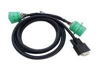 Arnés de cableado automotriz de cobre con aislamiento de PVC DB15 verde Tipo 2 J1939 macho a hembra para camiones, dispositivo ELD para Y