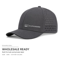 Casquette de baseball en gros OEM ODM, chapeau de sport perforé, marque privée, logo personnalisé, fournisseur d'usine, séchage rapide, casquettes pour papa