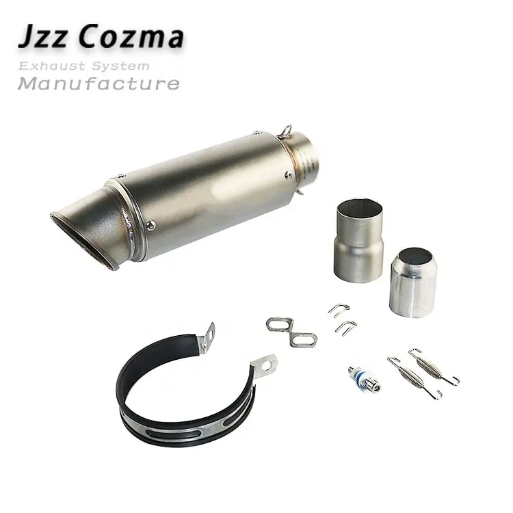 Jzz cozma silenciador de escape, para motocicleta, 61mm