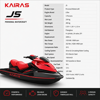 Jet ski personnel 3 places en fibre de verre de 1800 cm³ avec frein mécanique et marche arrière