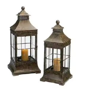 Pantalla de lámpara rústica personalizada, jaula de pájaros, candelabro lateral para cama, linterna de iluminación de noche de madera Vintage decorativa para interiores - Product Image 3