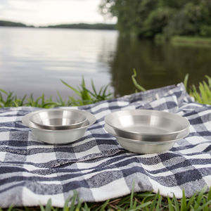 Juego de Platos y Tazones Portátiles de Acero Inoxidable para Acampar al Aire Libre, Multifuncional, Personalizable, Modelo SM-CJ003, Hecho en China - Product Image 5