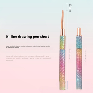 Pinceau à ongles professionnel en gel UV avec manche en métal personnalisé, pinceau de peinture pour gel constructeur pour salon de manucure - Product Image 3