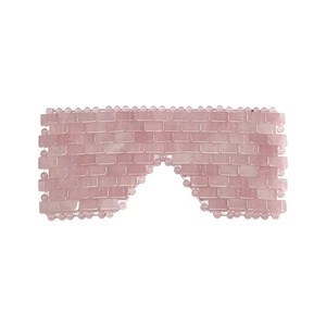 Natural Rose Quartz <b>Cold</b> <b>Eye</b> <b>Mask</b> Fatigue Relief Pink Crystal <b>Eye</b> Cover - Product Image 3