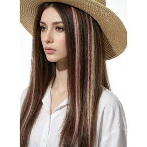 Extensiones de Cabello Humano Color 3P Tono Claro, Postizo Completo para Cabeza - Product Image 1