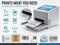 Printer Inkjet Desktop Model Baru 2026 12.7mm Layar Sentuh Statis Pintar untuk Botol Kaleng, Cepat Kering