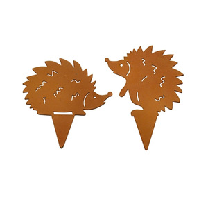 Nouveau rouillé drôle papillon pendentif <span class=keywords><strong>Pot</strong></span> de fleur Plugin fer lapin hérisson Silhouette moderne maison jardin décoration extérieure - Product Image 4