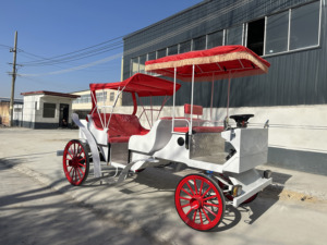 Charrette à chevaux touristique européenne, calèche, chariot de mariage, charrette à chevaux électrique en vente - Product Image 3