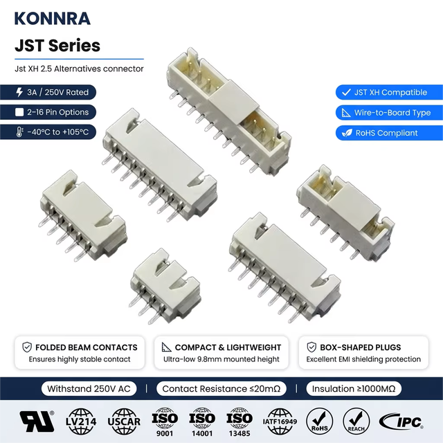High Quality Bulk Wholesale Price 2.5mm Pitch Wire to Board Connector Equivalent to JST XH Crimp Style Receptacle Housing