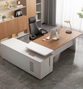 Nuevo Escritorio de muebles de oficina con cajón Gerente Boss Muebles de oficina comercial Escritorio de trabajo de computadora ejecutiva en forma de L - Product Image 1