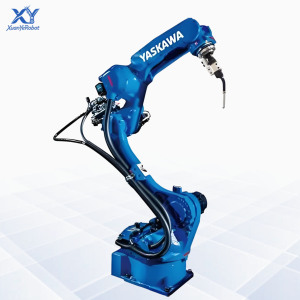 หุ่นยนต์เชื่อมแบบหกแกน Yaskawa AR รับน้ำหนักได้ 30 กก. พร้อม PLC สำหรับควบคุมหลัก  ระบบทำความสะอาดอัตโนมัติ  รองรับการเชื่อมแบบอาร์ค เลเซอร์ และ TIG สำหรับเหล็ก  กำลังไฟ 1 กิโลวัตต์ แรงดันไฟฟ้า 220/380 โวลต์ - Product Image 1