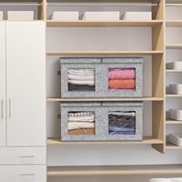Boîte de rangement rectangulaire multifonctionnelle moderne pour vêtements, avec couvercle pliable, pour cuisine, salle de bain, armoire, salon, 20-35L