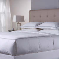 Set Sprei Hotel Mewah Bordir Bunga Putih 100% Katun