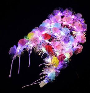 Nuevo diseño, venta al por mayor, diadema de flores LED, <span class=keywords><strong>guirnalda</strong></span> luminosa, Aro para el pelo, juguetes para niños, regalos pequeños - Product Image 3