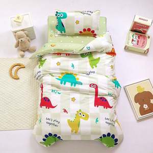 Juego de Ropa de Cama para Cuna de Bebé, 100% Algodón Lavable, con Estampado de Animales Lindos para Niñas y Niños - Product Image 6