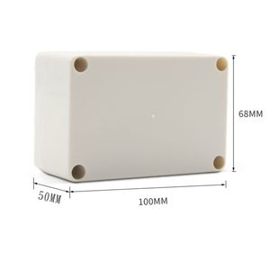 EBM Dustproof IP65 ABS <b>Plastic</b> Junction Box Universal Electric Project <b>Enclosure</b> Pale Gray Waterproof 100x68x50mm Plated - Product Image 2