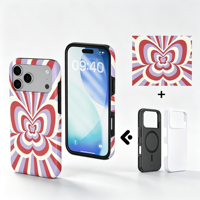 Fundas Magnéticas 3D para Sublimación, Recubiertas 2 en 1, Transferencia de Calor, Impresión Personalizada, Cubierta Protectora DIY para iPhone 17 Pro Max