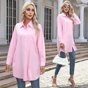 2024 Novo Design Venda Quente Longa Cor Sólida Temperamento Casual Camisa de Manga Cheia das Mulheres All-match Blusa - Product Image 3