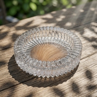 Cendrier en verre moderne Erliao, résistant à la chaleur, facile à vider, bord lisse, pour chambre d'hôtel, comptoir de bar, maison