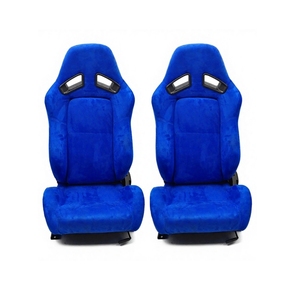 Sièges baquet de course universels en suède bleu pour voiture, fabrication chinoise, à prix abordable, avec rails à double verrouillage, vente chaude - Product Image 5